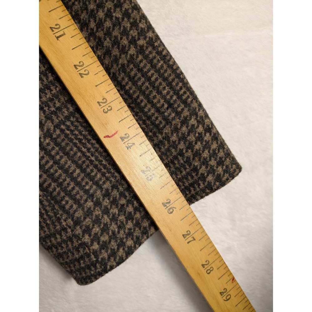 Banana Republic Tailored Fit‎ Blazer Sport Coat Brown Houndstooth Menswear 44L - Picture 13 of 14